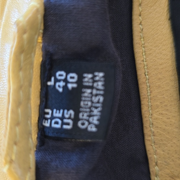 Mauritius Womens Yellow Leather Moto Jacket - Picture 4 of 10